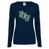 Thumbnail image for  Womens Navy Long Sleeve V Neck Tee