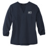Thumbnail image for  Mercer + Mettle Womens Navy 3/4 Sleeve Crepe Blouse