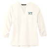 Thumbnail image for  Mercer + Mettle Womens Ivory 3/4 Sleeve Crepe Blouse