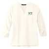 Thumbnail image for  Mercer + Mettle Womens Ivory 3/4 Sleeve Crepe Blouse