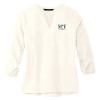 Thumbnail image for  Mercer + Mettle Womens Ivory 3/4 Sleeve Crepe Blouse