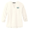Thumbnail image for  Mercer + Mettle Womens Ivory 3/4 Sleeve Crepe Blouse