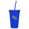 Thumbnail image for  Madison Double Wall Blue Tumbler w/Straw 16oz