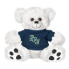 Thumbnail image for  Plush Big Paw 8 1/2 inch White Bear w/Navy Shirt