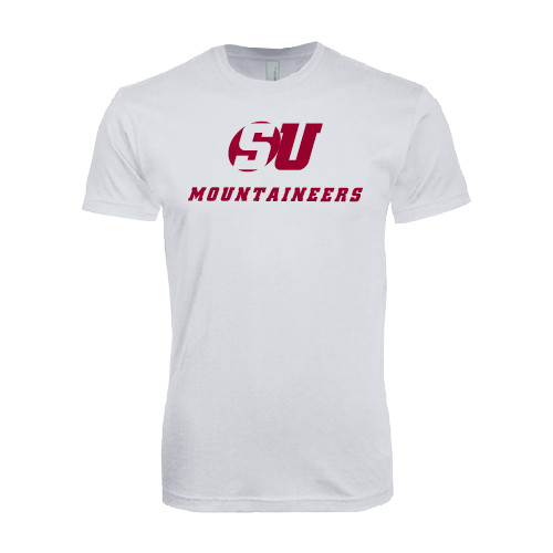  Next Level White SoftStyle T Shirt - SU Mountaineers