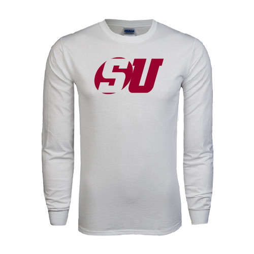  White Long Sleeve T Shirt - SU
