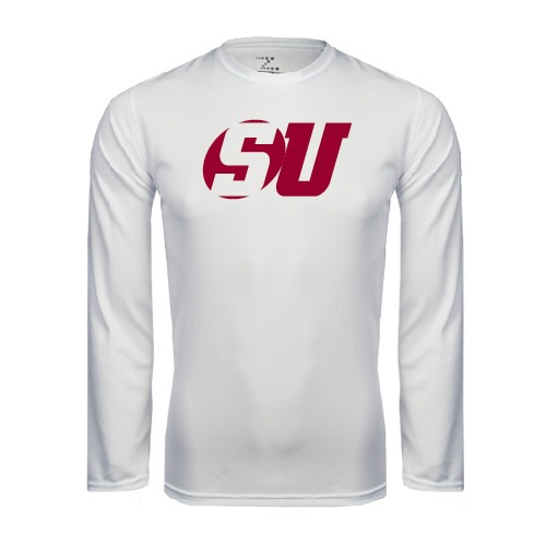  White Performance Long Sleeve Shirt - SU