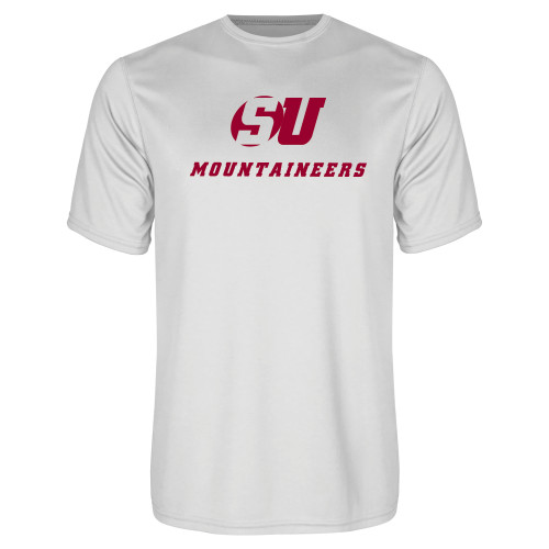  White Performance Tee - SU Mountaineers