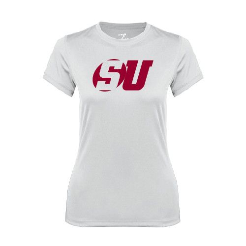  Womens White Performance Tee - SU