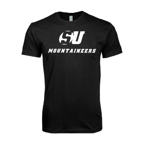  Next Level Black SoftStyle T Shirt - SU Mountaineers
