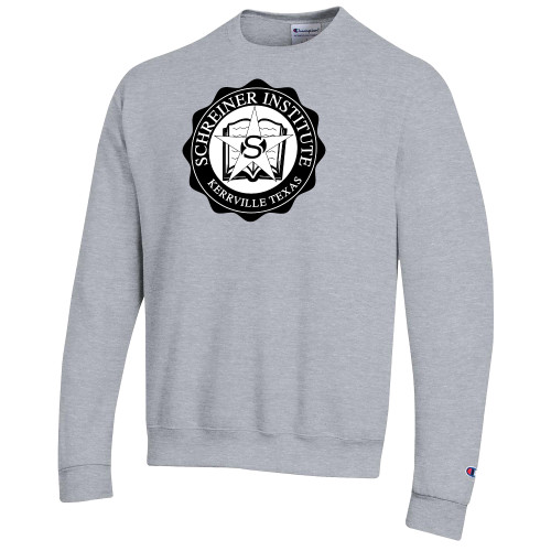  Champion Heather Grey Fleece Crew - Vintage SI Logo