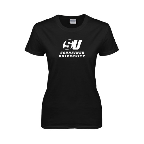  Womens Black Short Sleeve Tee - Official Logo