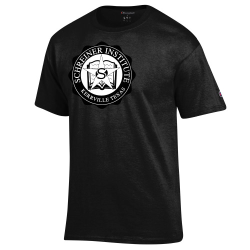  Champion Black T Shirt - Vintage SI Logo