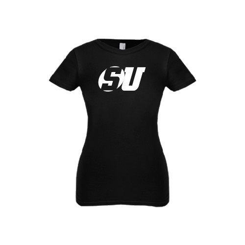  Next Level Girls Black Fashion Fit T Shirt - SU