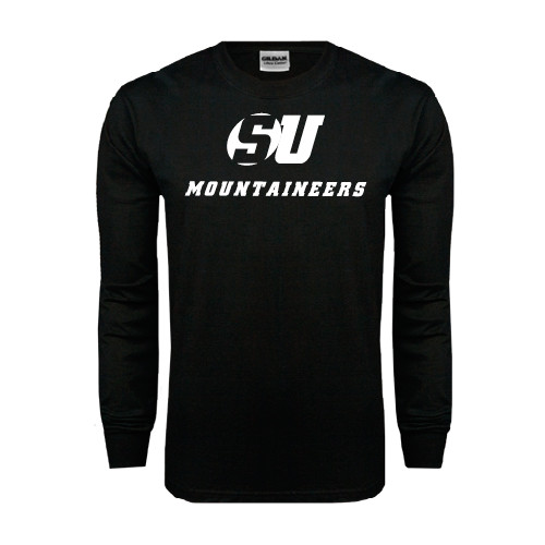  Black Long Sleeve T Shirt - SU Mountaineers