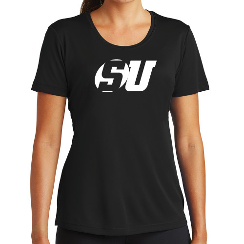  Womens Black Performance Tee - SU