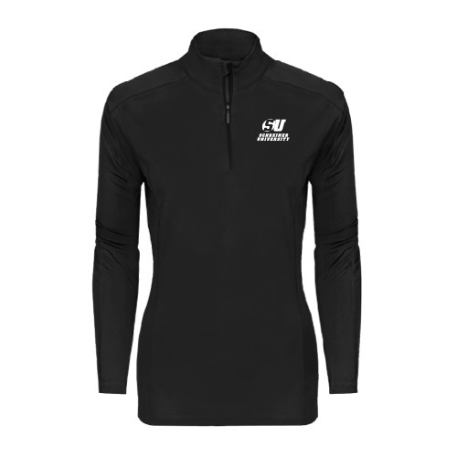  Syntrel Womens Black Interlock 1/4 Zip - Official Logo