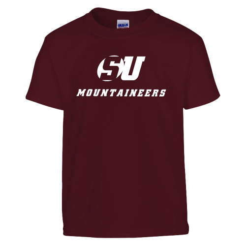  Youth Maroon T Shirt - SU Mountaineers