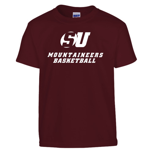  Youth Maroon T Shirt - Basketball