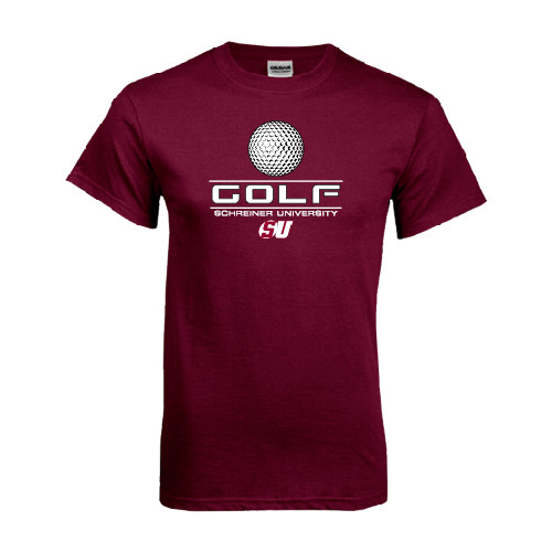  Maroon T Shirt - Golf Design