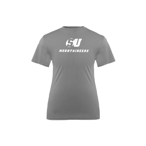  Youth Performance Grey Concrete Tee - SU Mountaineers