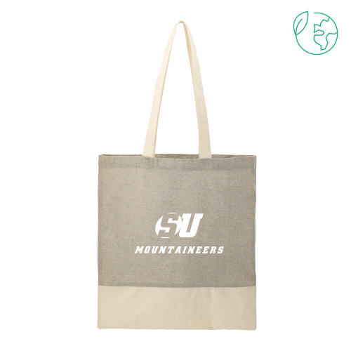  Split Recycled Grey Cotton Twill Convention Tote - SU Mountaineers