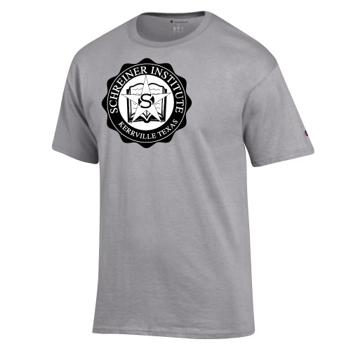  Champion Oxford Grey T Shirt - Vintage SI Logo