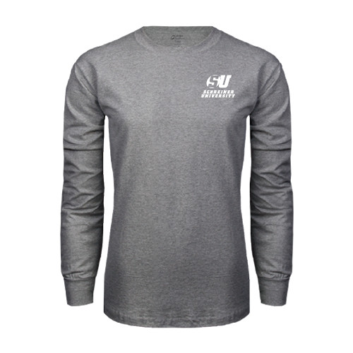  Grey Long Sleeve T Shirt - Official Logo