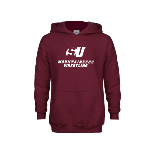  Youth Maroon Fleece Hoodie - Wrestling