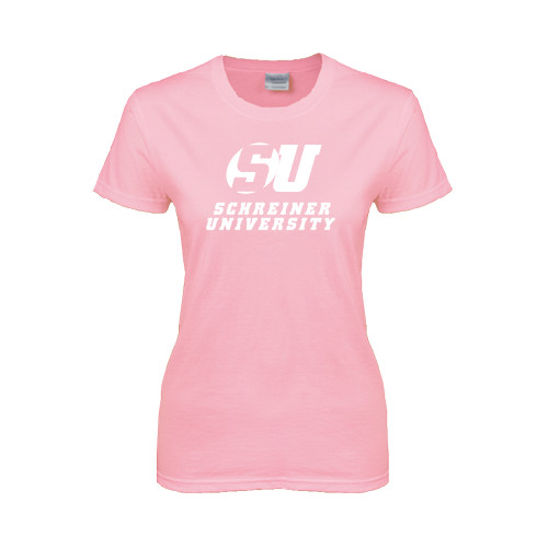  Womens Pink Short Sleeve Tee - Official Logo