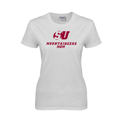  Womens White Short Sleeve Tee - Mom