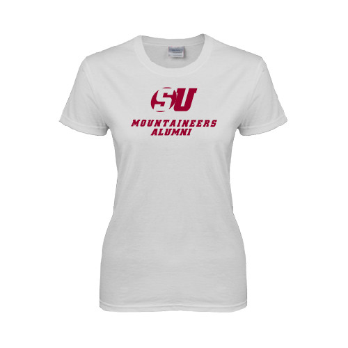  Womens White Short Sleeve Tee - Alumni