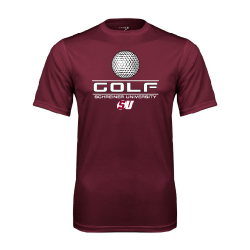  Maroon Performance Tee - Golf Design