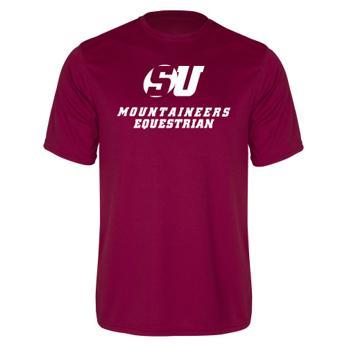  Maroon Performance Tee - Equestrian