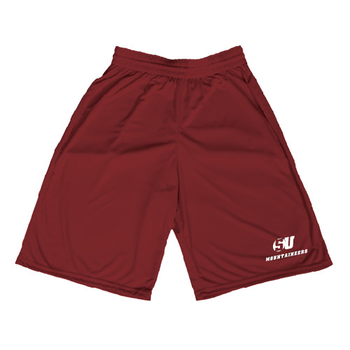  Maroon Performance Classic 9 Inch Short - SU Mountaineers