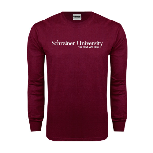  Maroon Long Sleeve T-Shirt - University Wordmark