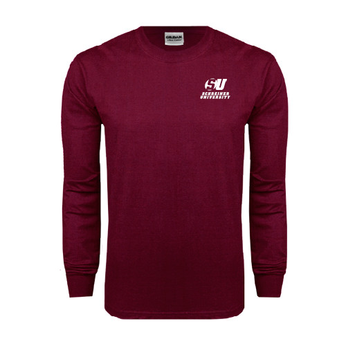  Maroon Long Sleeve T-Shirt - Official Logo