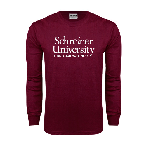 Maroon Long Sleeve T-Shirt - University Mark