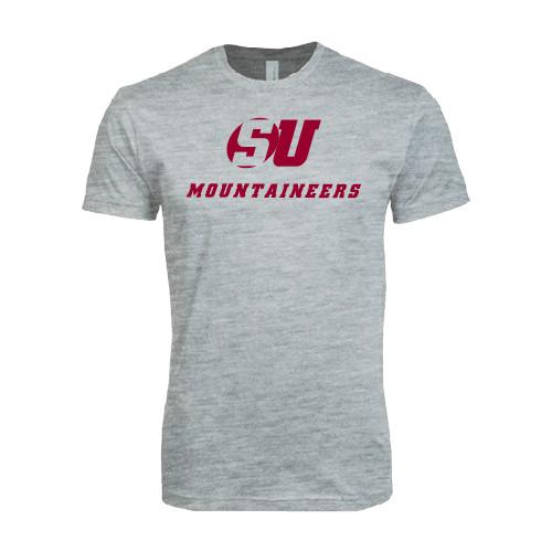  Next Level Heather Grey SoftStyle T Shirt - SU Mountaineers