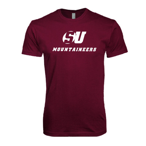  Next Level Maroon SoftStyle T Shirt - SU Mountaineers
