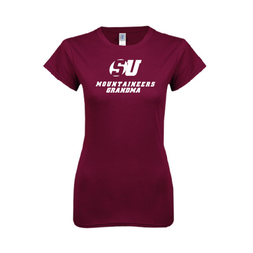  Next Level Womens Maroon Boyfriend Tee - Grandma