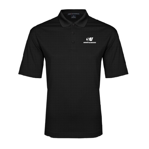  Black Performance Fine Jacquard Polo - SU Mountaineers