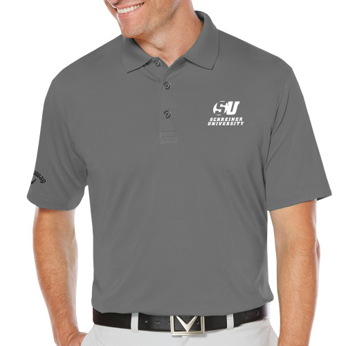  Callaway Steel Grey Opti Dri Chev Polo - Official Logo