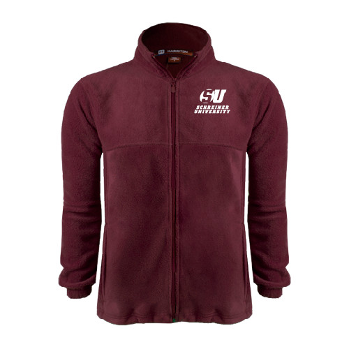  Maroon Fleece Full Zip Jacket - Official Logo