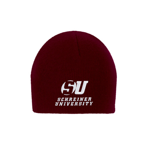  Maroon Knit Beanie - Official Logo