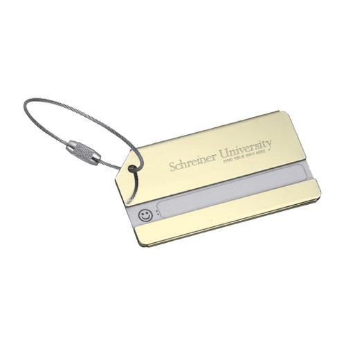  Gold Luggage Tag - University Wordmark Engraved