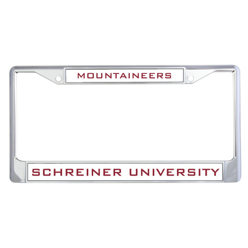  Metal License Plate Frame in Chrome - University Wordmark