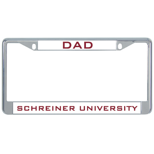  Dad Metal License Plate Frame in Chrome - Dad