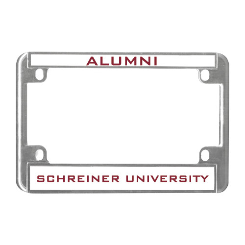  Metal Motorcycle License Plate Frame in Chrome - Alumni