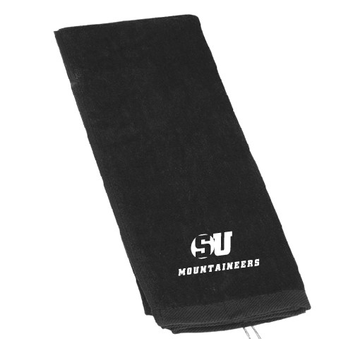  Black Golf Towel - SU Mountaineers
